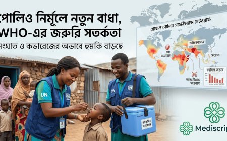 বিশ্বে পোলিও নির্মূলের পথে নতুন বাধা: WHO-এর জরুরি সতর্কতা