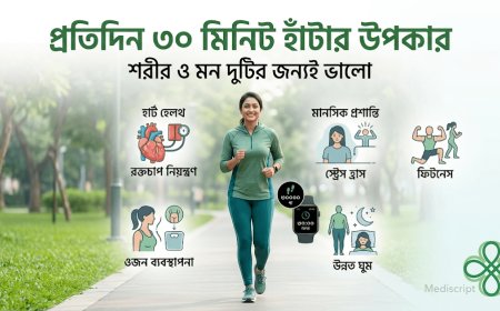 প্রতিদিন মাত্র ৩০ মিনিট হাঁটা: শরীর ও মনের ওপর কী কী উপকার পড়ে?