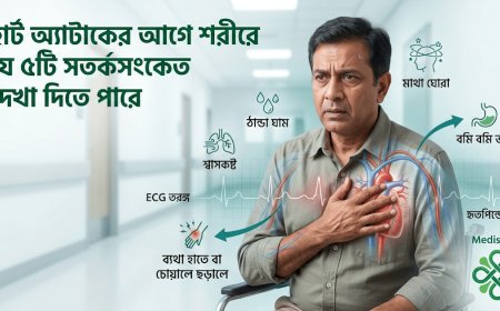 হার্ট অ্যাটাকের আগে শরীরে যে ৫টি সতর্কসংকেত দেখা দিতে পারে