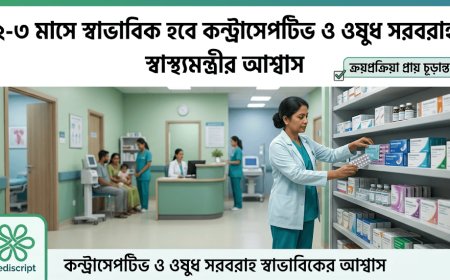 ২-৩ মাসের মধ্যে স্বাভাবিক হবে কন্ট্রাসেপটিভ ও ঔষধের সরবরাহ