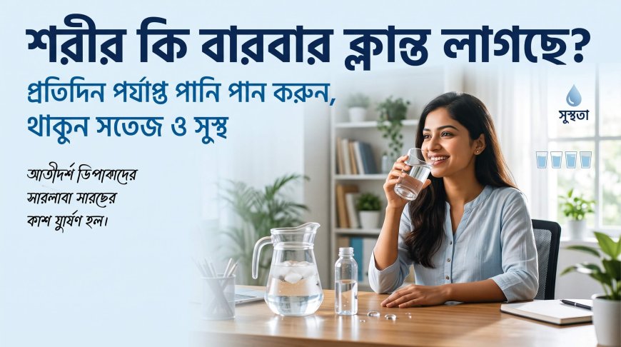 শরীর কি বারবার ক্লান্ত লাগছে? প্রতিদিন ৮–১০ গ্লাস পানি পানেই মিলতে পারে সতেজ থাকার সহজ সমাধান!