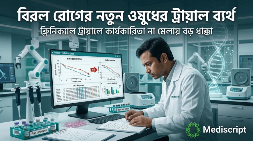 বিরল রোগের চিকিৎসায় নতুন ওষুধের পরীক্ষা ব্যর্থ, চাপে বড় ওষুধ কোম্পানি