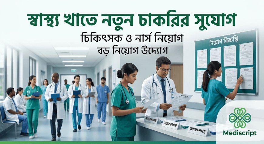 স্বাস্থ্য খাতে নতুন চাকরির সুযোগ: চিকিৎসক-নার্স নিয়োগের ঘোষণা