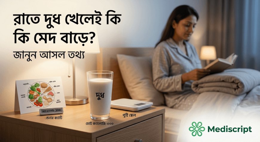 রাতে দুধ খেলে কি সত্যিই বেশি মেদ জমে? জানুন আসল তথ্য
