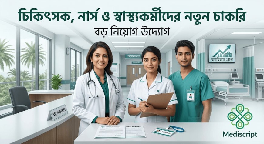 চিকিৎসক, নার্স ও স্বাস্থ্যকর্মীদের জন্য নতুন চাকরির সুযোগ