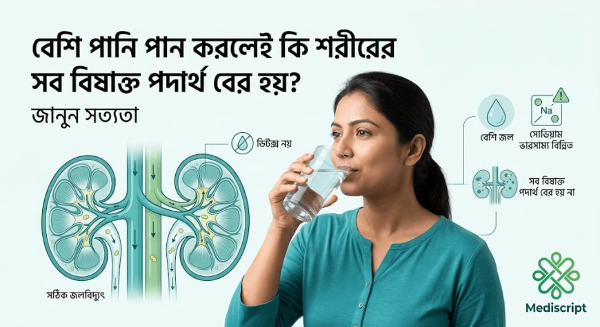 বেশি পানি পান করলেই কি শরীরের সব বিষাক্ত পদার্থ বের হয়ে যায়? জানুন সত্যতা