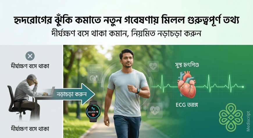 হৃদরোগের ঝুঁকি কমাতে নতুন গবেষণায় মিলল গুরুত্বপূর্ণ তথ্য