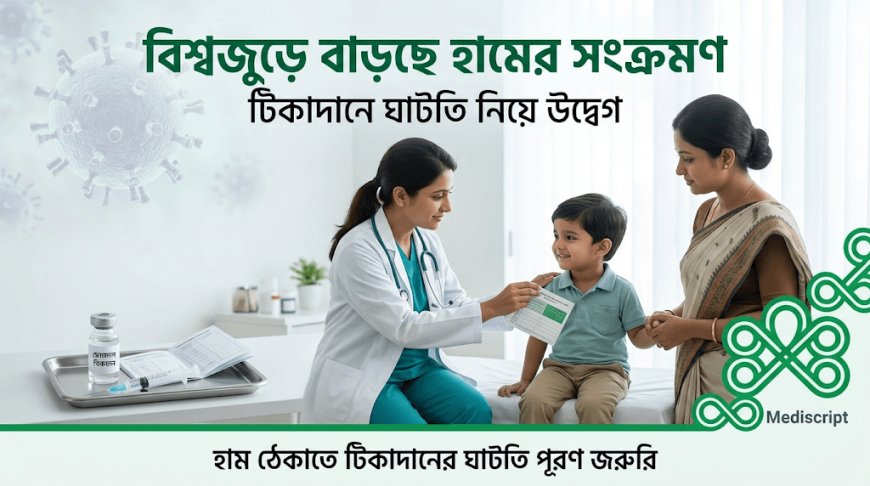 বিশ্বজুড়ে হামের সংক্রমণ বাড়ছে, টিকাদানে ঘাটতি নিয়ে উদ্বেগ