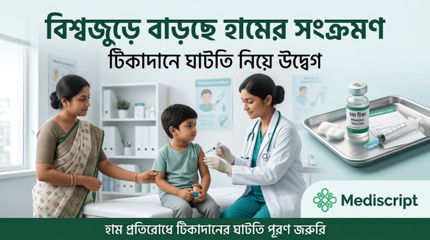 বিশ্বজুড়ে হামের সংক্রমণ বাড়ছে, টিকাদানে ঘাটতি নিয়ে উদ্বেগ