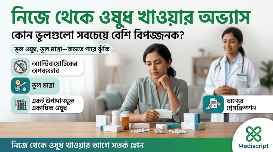 নিজে থেকে ওষুধ খাওয়ার অভ্যাস: কোন ভুলগুলো সবচেয়ে বেশি বিপজ্জনক?