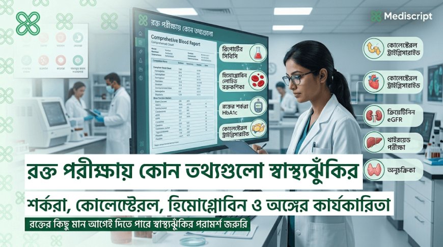 রক্ত পরীক্ষায় কোন তথ্যগুলো আগেই স্বাস্থ্যঝুঁকির ইঙ্গিত দিতে পারে?
