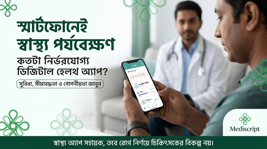 স্মার্টফোনেই স্বাস্থ্য পর্যবেক্ষণ: কতটা নির্ভরযোগ্য এসব ডিজিটাল হেলথ অ্যাপ?